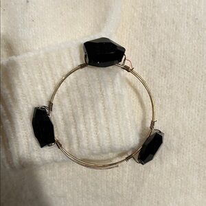 Elegant Black and Gold Women's Bracelet